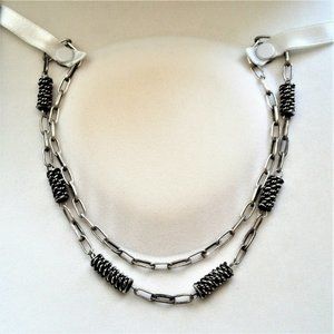 Vintage Artisan Designer Solid Sterling Silver 925 Necklace Chain 37.8 grams